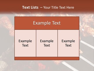 A Bunch Of Meat On A Grill With Tongs PowerPoint Template