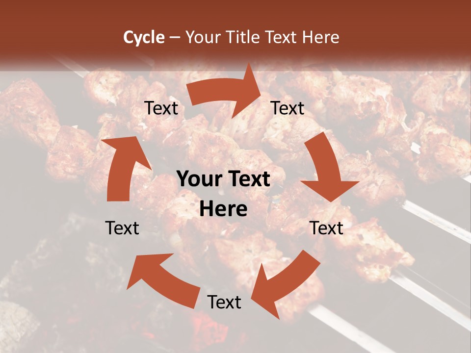 A Bunch Of Meat On A Grill With Tongs PowerPoint Template