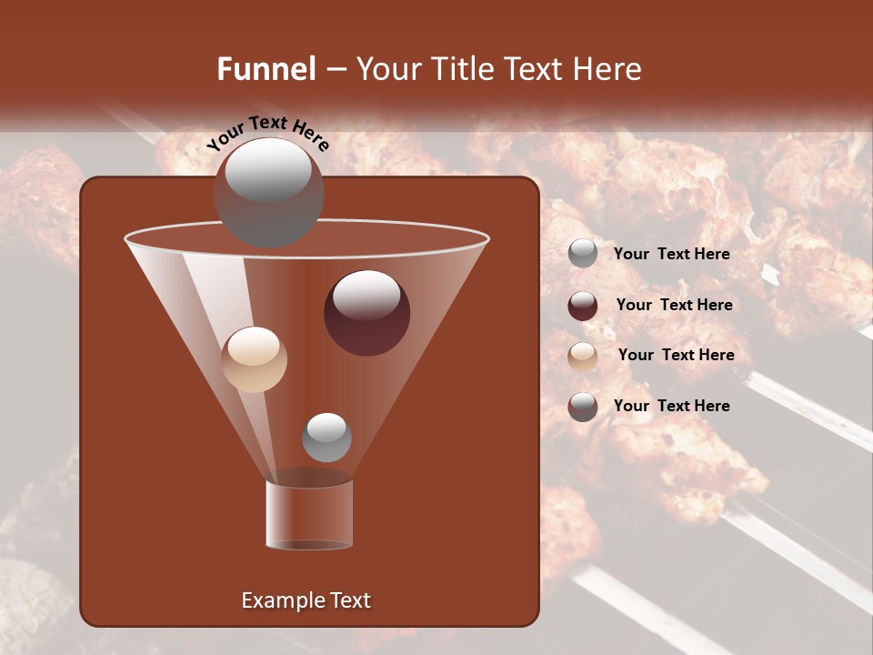 A Bunch Of Meat On A Grill With Tongs PowerPoint Template