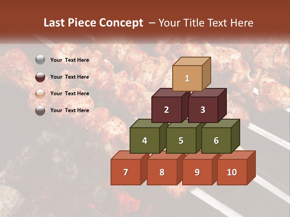 A Bunch Of Meat On A Grill With Tongs PowerPoint Template