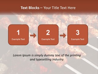 A Bunch Of Meat On A Grill With Tongs PowerPoint Template