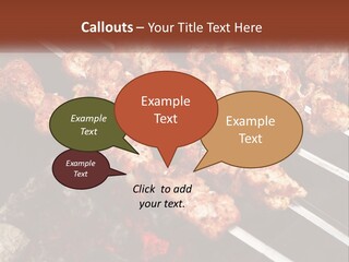 A Bunch Of Meat On A Grill With Tongs PowerPoint Template