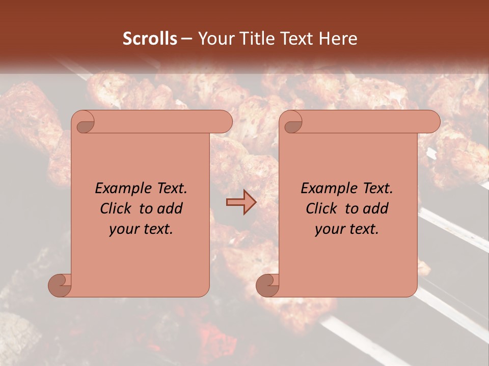 A Bunch Of Meat On A Grill With Tongs PowerPoint Template