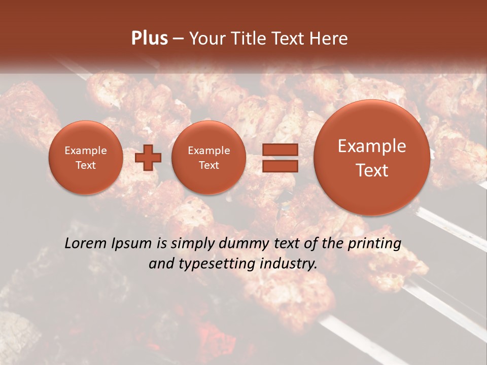 A Bunch Of Meat On A Grill With Tongs PowerPoint Template