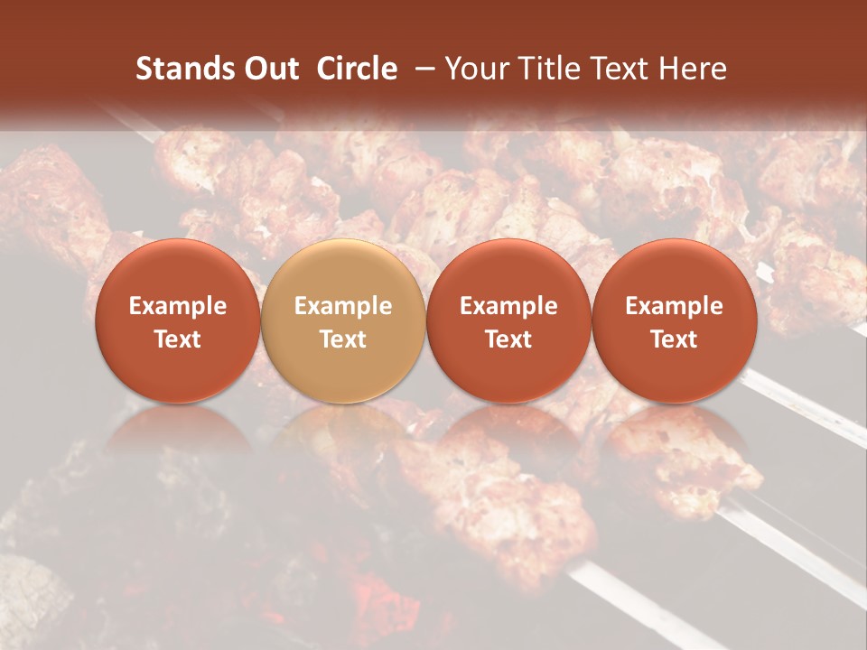 A Bunch Of Meat On A Grill With Tongs PowerPoint Template