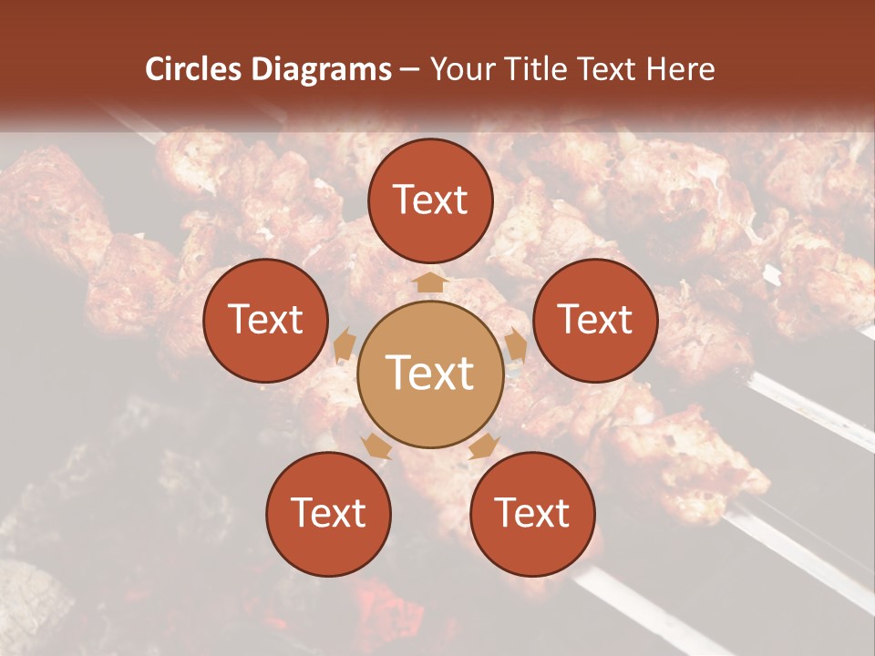 A Bunch Of Meat On A Grill With Tongs PowerPoint Template