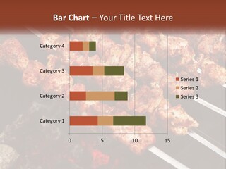 A Bunch Of Meat On A Grill With Tongs PowerPoint Template