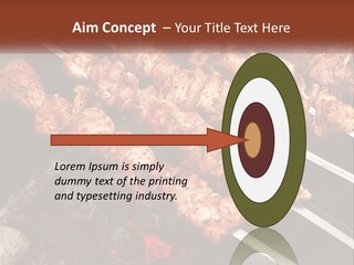 A Bunch Of Meat On A Grill With Tongs PowerPoint Template