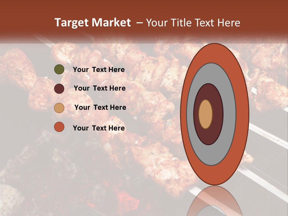 A Bunch Of Meat On A Grill With Tongs PowerPoint Template