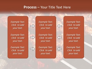 A Bunch Of Meat On A Grill With Tongs PowerPoint Template