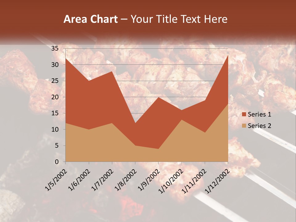 A Bunch Of Meat On A Grill With Tongs PowerPoint Template