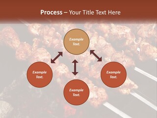 A Bunch Of Meat On A Grill With Tongs PowerPoint Template