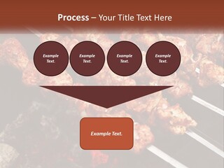 A Bunch Of Meat On A Grill With Tongs PowerPoint Template