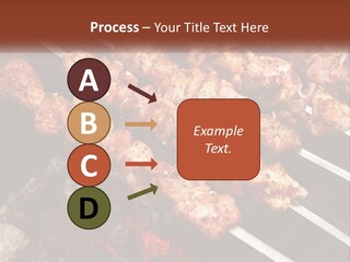 A Bunch Of Meat On A Grill With Tongs PowerPoint Template