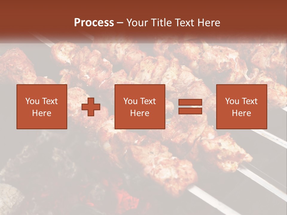 A Bunch Of Meat On A Grill With Tongs PowerPoint Template