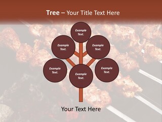 A Bunch Of Meat On A Grill With Tongs PowerPoint Template