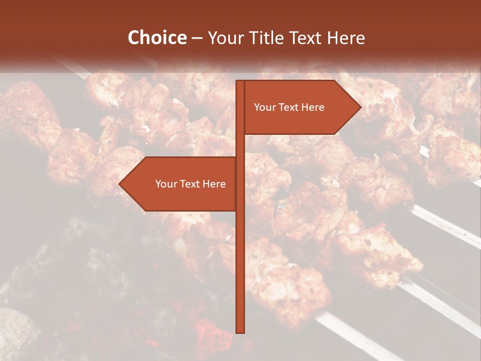 A Bunch Of Meat On A Grill With Tongs PowerPoint Template