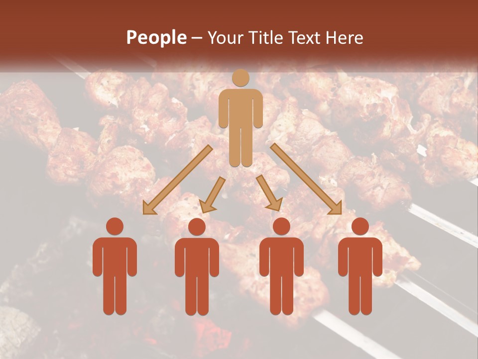 A Bunch Of Meat On A Grill With Tongs PowerPoint Template