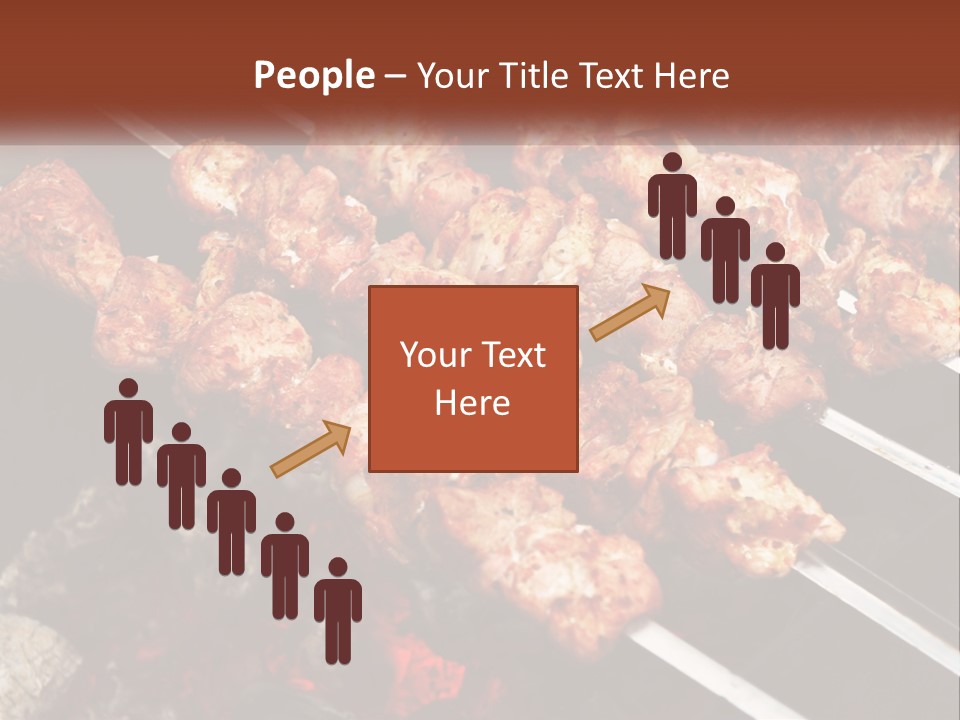 A Bunch Of Meat On A Grill With Tongs PowerPoint Template