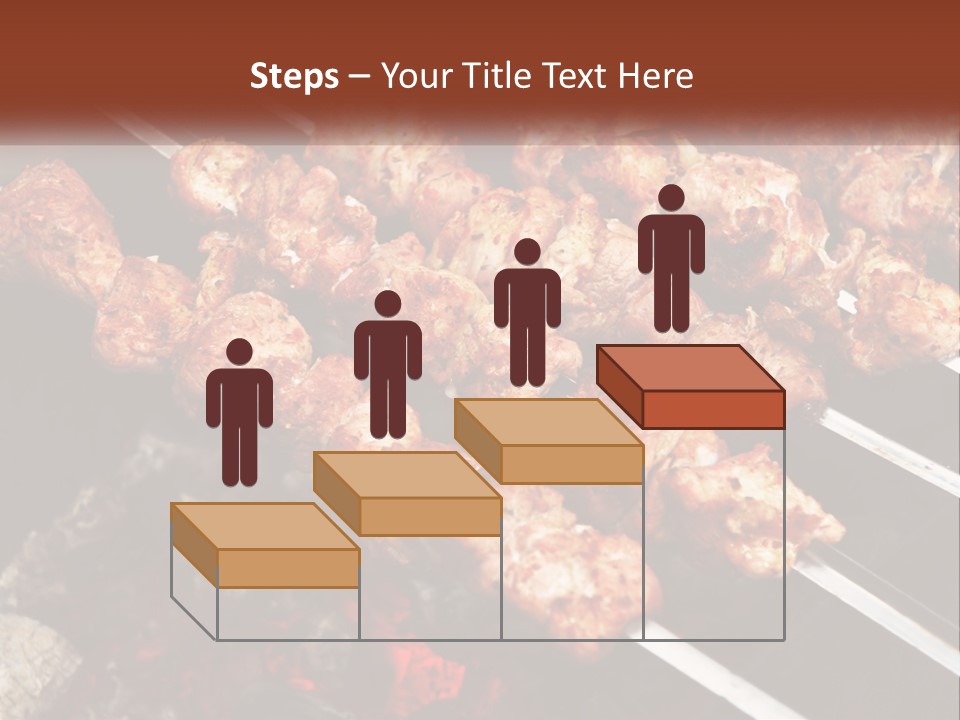 A Bunch Of Meat On A Grill With Tongs PowerPoint Template