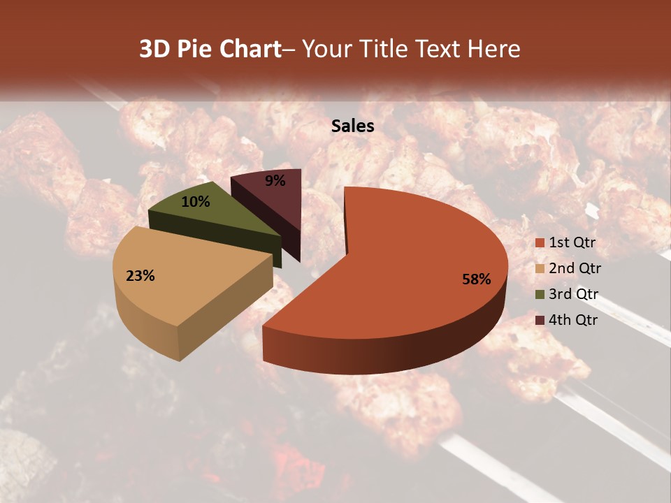 A Bunch Of Meat On A Grill With Tongs PowerPoint Template