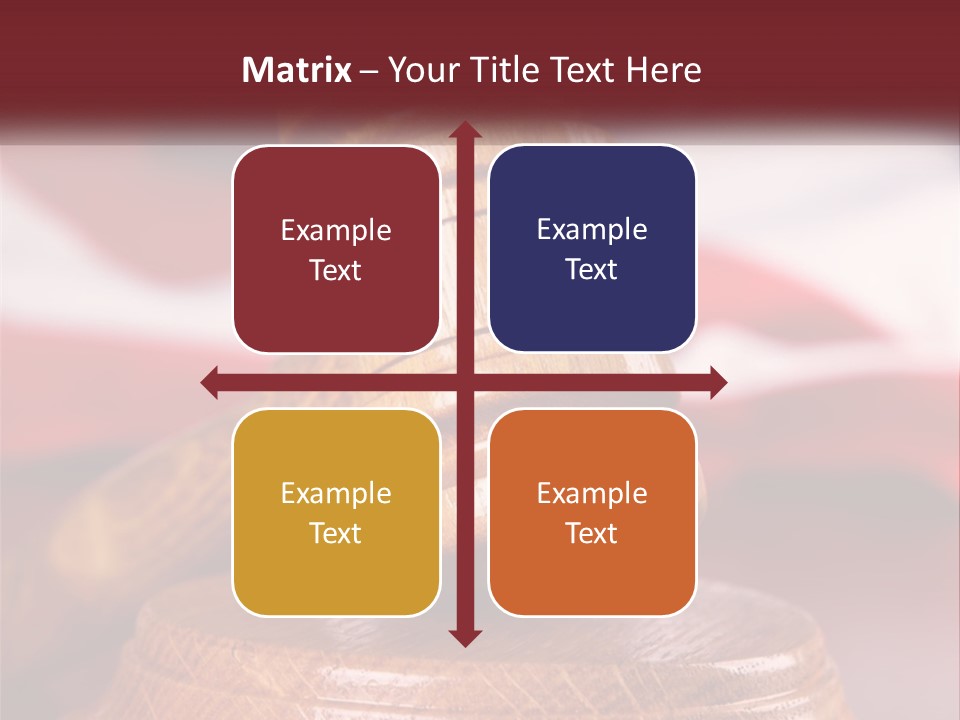 A Wooden Judge's Hammer On Top Of A Wooden Table PowerPoint Template