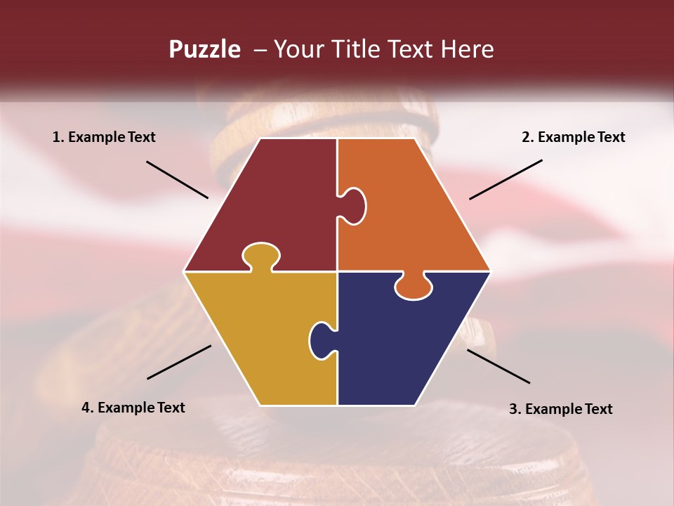 A Wooden Judge's Hammer On Top Of A Wooden Table PowerPoint Template