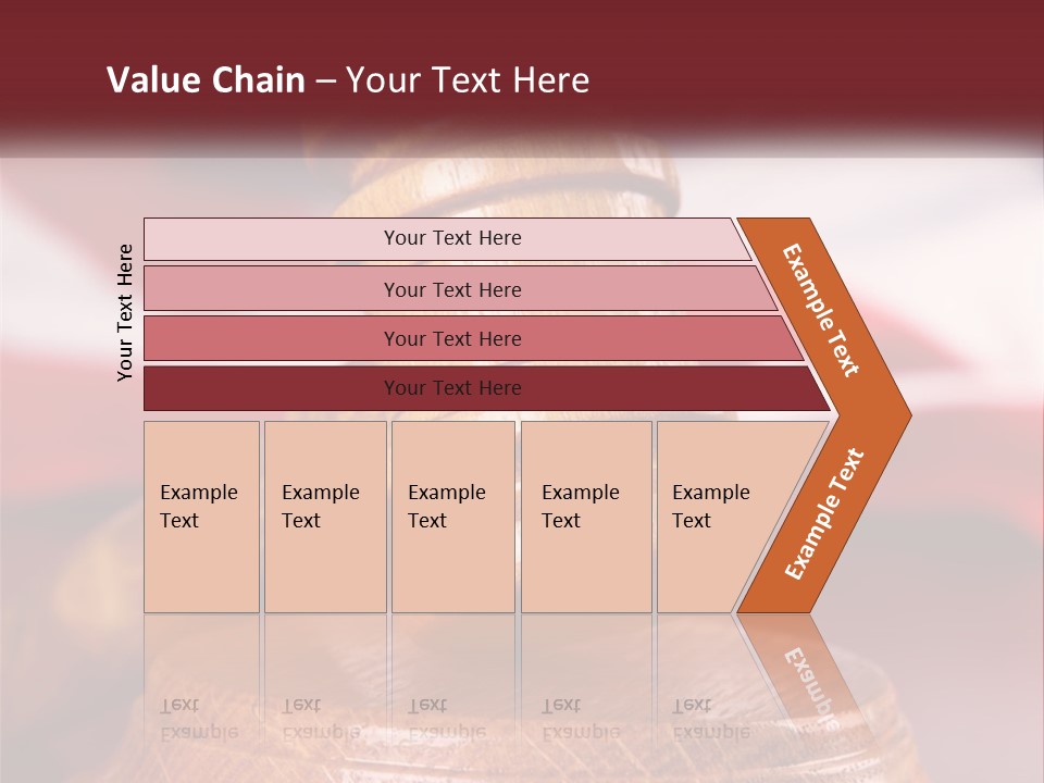 A Wooden Judge's Hammer On Top Of A Wooden Table PowerPoint Template