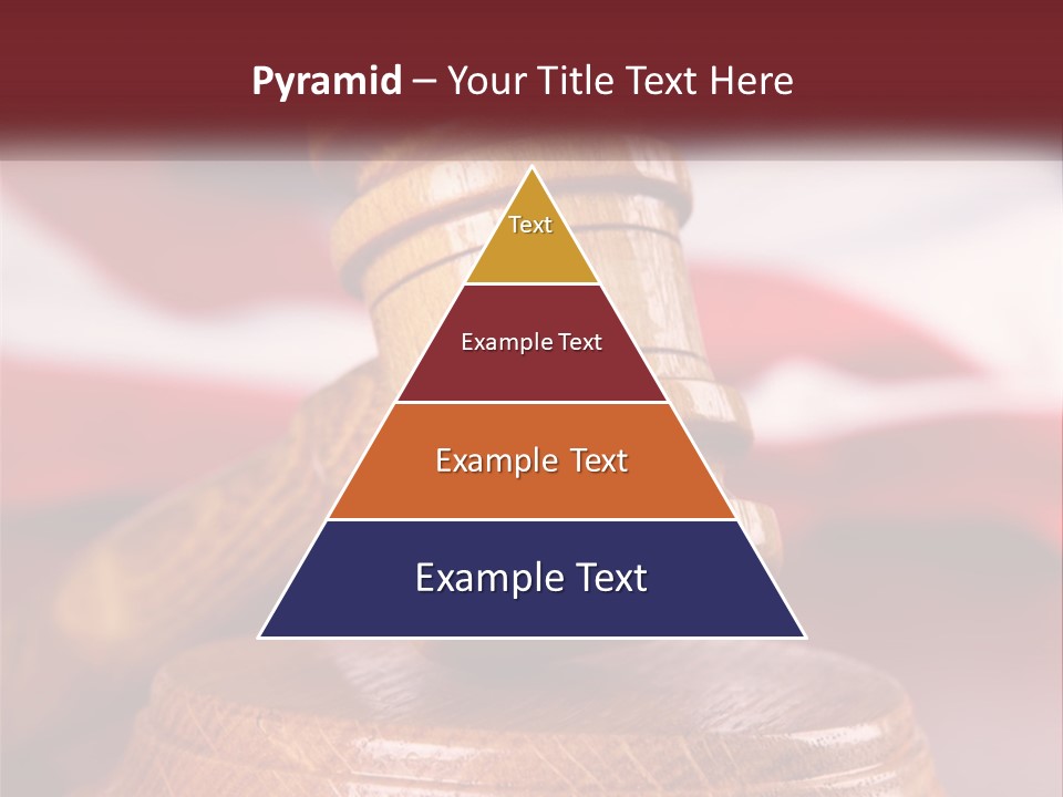 A Wooden Judge's Hammer On Top Of A Wooden Table PowerPoint Template