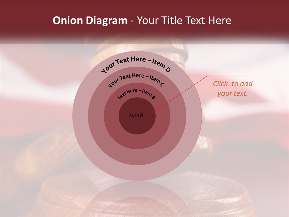 A Wooden Judge's Hammer On Top Of A Wooden Table PowerPoint Template