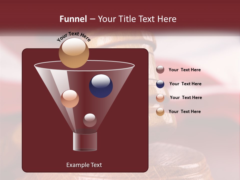 A Wooden Judge's Hammer On Top Of A Wooden Table PowerPoint Template