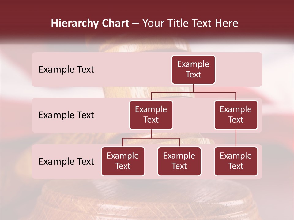 A Wooden Judge's Hammer On Top Of A Wooden Table PowerPoint Template