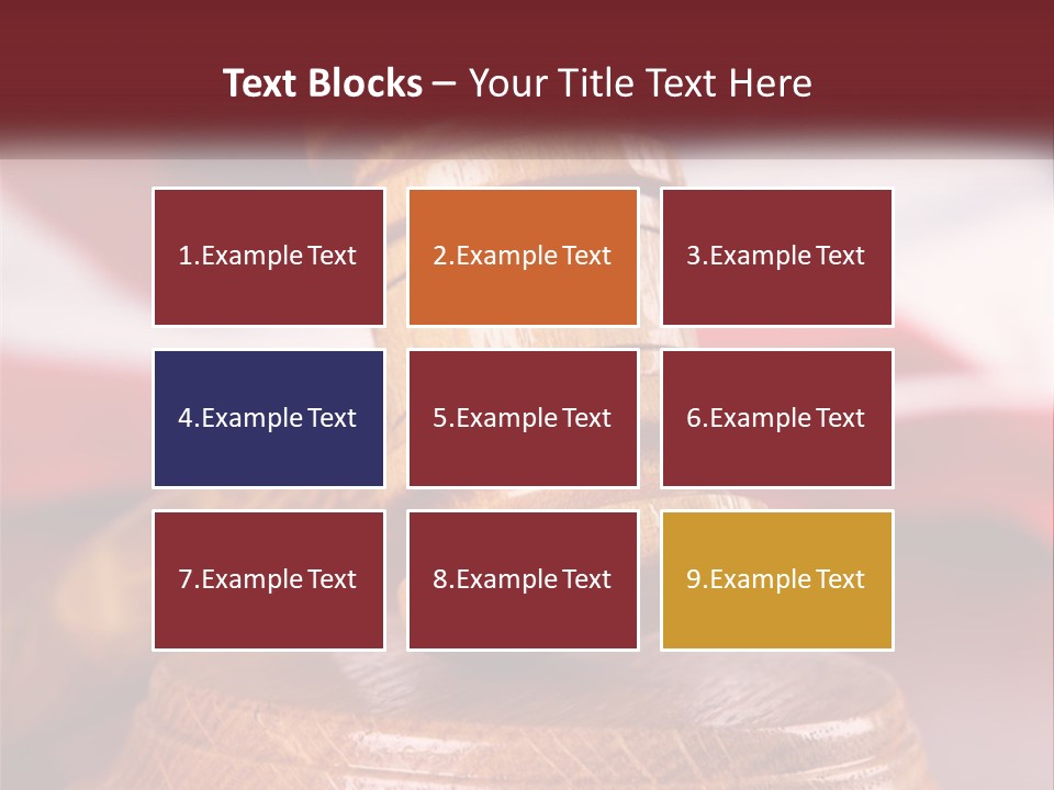 A Wooden Judge's Hammer On Top Of A Wooden Table PowerPoint Template