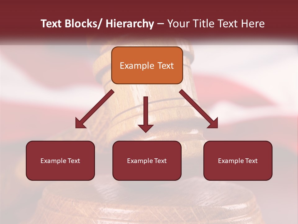 A Wooden Judge's Hammer On Top Of A Wooden Table PowerPoint Template
