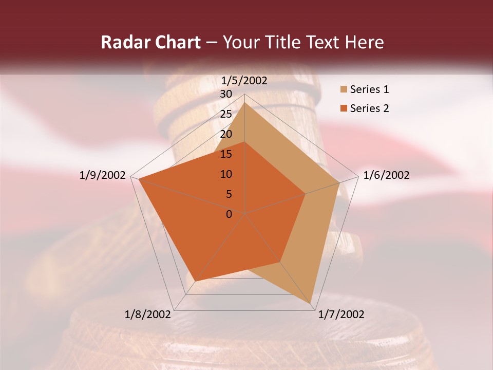 A Wooden Judge's Hammer On Top Of A Wooden Table PowerPoint Template