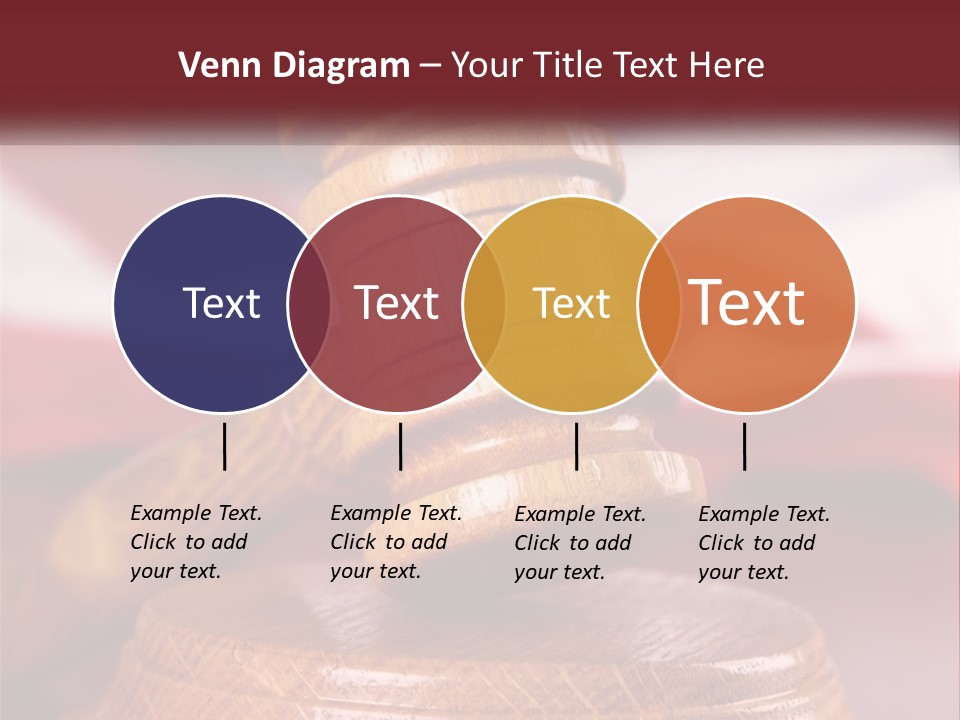 A Wooden Judge's Hammer On Top Of A Wooden Table PowerPoint Template