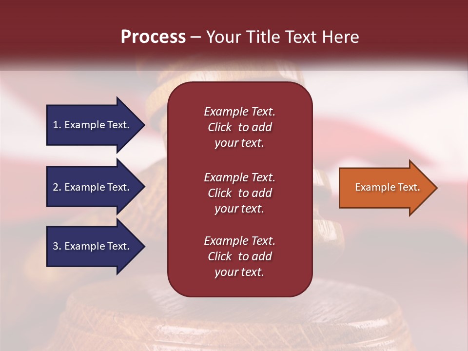 A Wooden Judge's Hammer On Top Of A Wooden Table PowerPoint Template