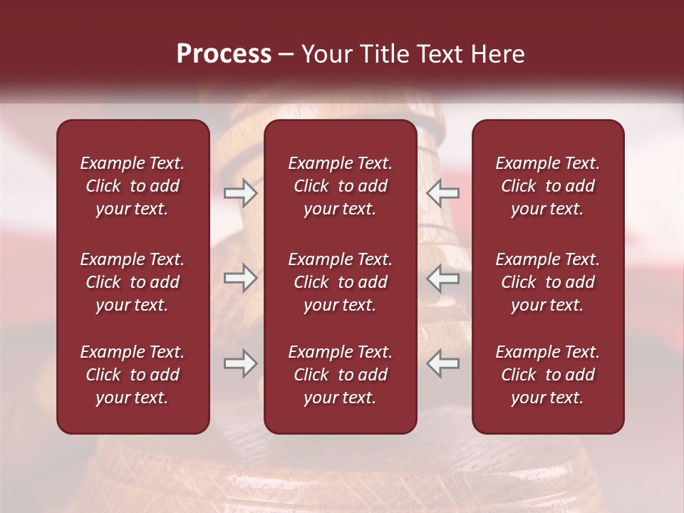 A Wooden Judge's Hammer On Top Of A Wooden Table PowerPoint Template