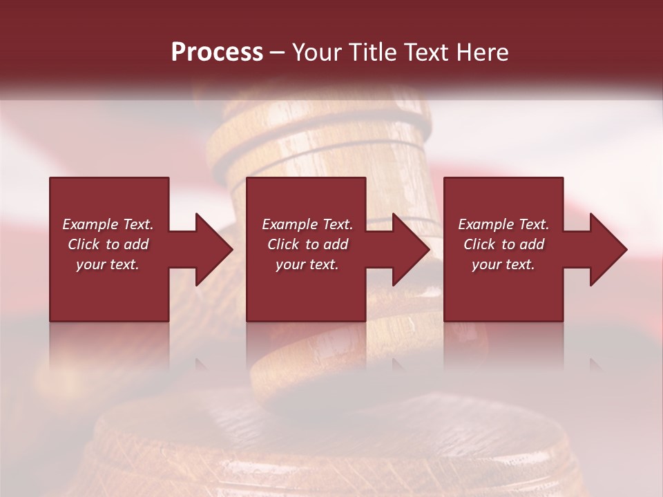 A Wooden Judge's Hammer On Top Of A Wooden Table PowerPoint Template