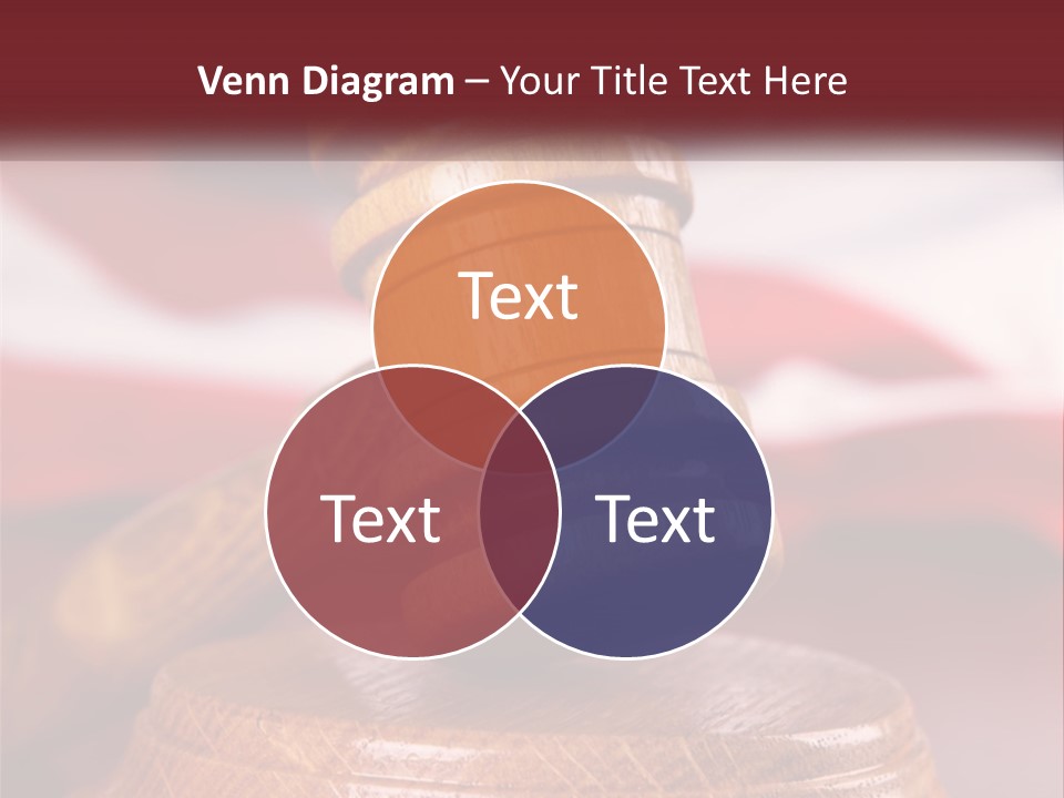 A Wooden Judge's Hammer On Top Of A Wooden Table PowerPoint Template