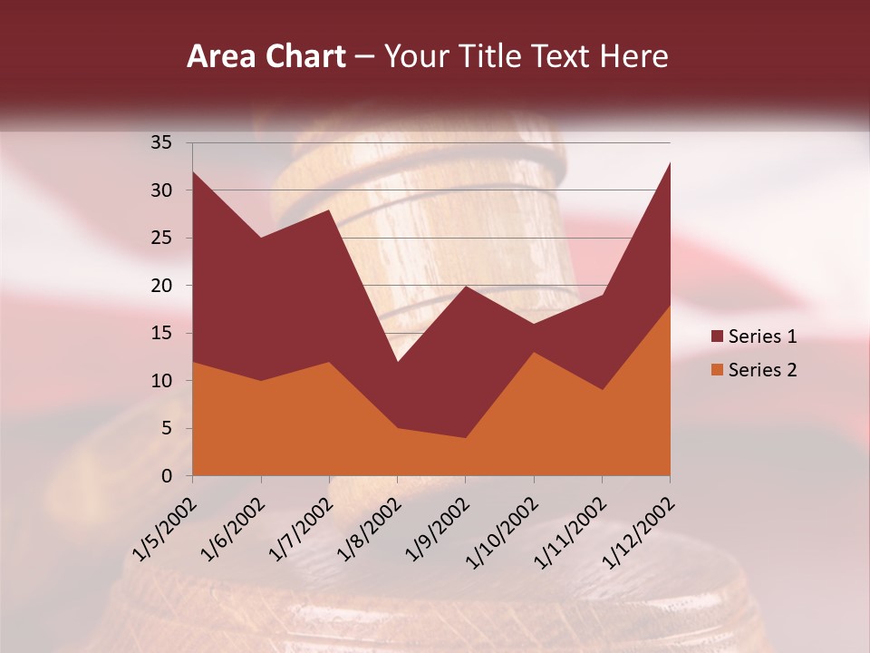 A Wooden Judge's Hammer On Top Of A Wooden Table PowerPoint Template