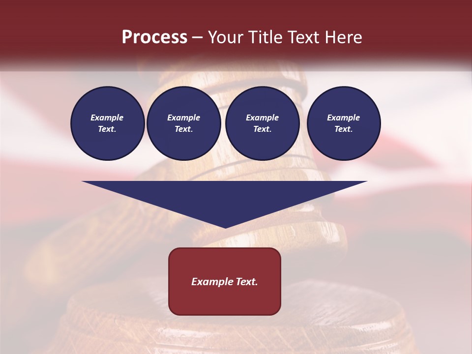 A Wooden Judge's Hammer On Top Of A Wooden Table PowerPoint Template
