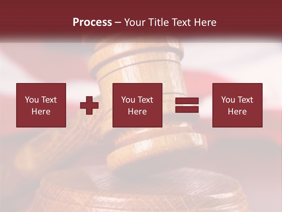 A Wooden Judge's Hammer On Top Of A Wooden Table PowerPoint Template