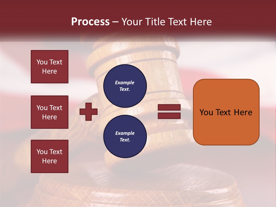 A Wooden Judge's Hammer On Top Of A Wooden Table PowerPoint Template