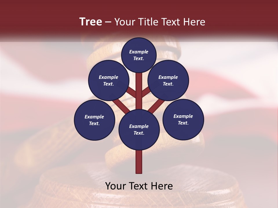 A Wooden Judge's Hammer On Top Of A Wooden Table PowerPoint Template