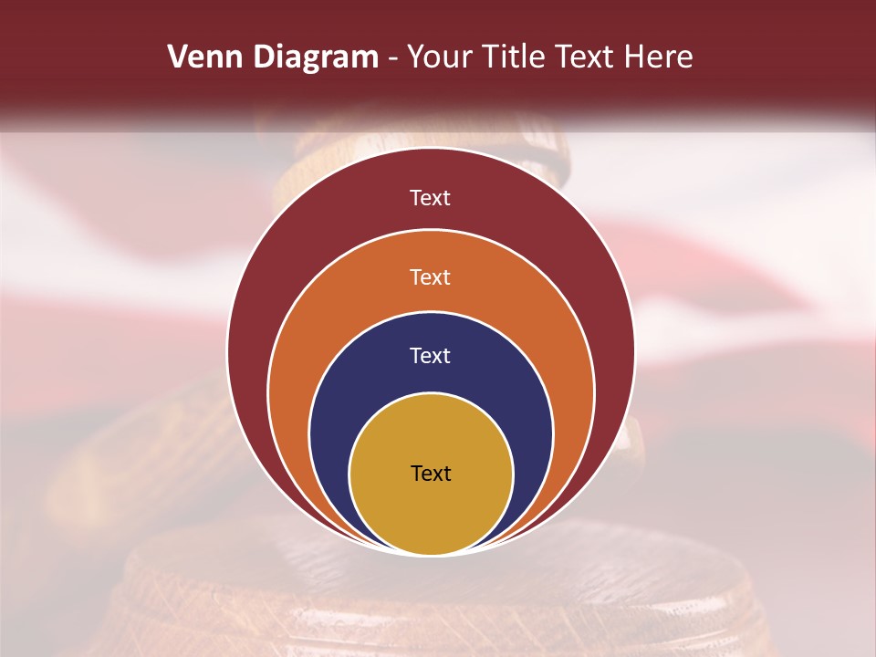 A Wooden Judge's Hammer On Top Of A Wooden Table PowerPoint Template