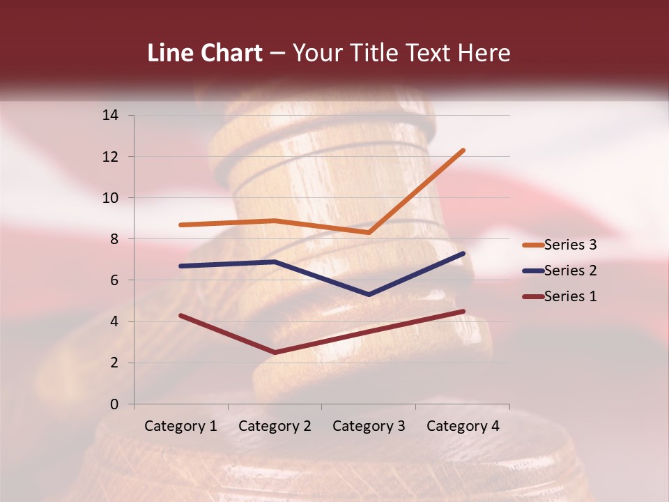 A Wooden Judge's Hammer On Top Of A Wooden Table PowerPoint Template