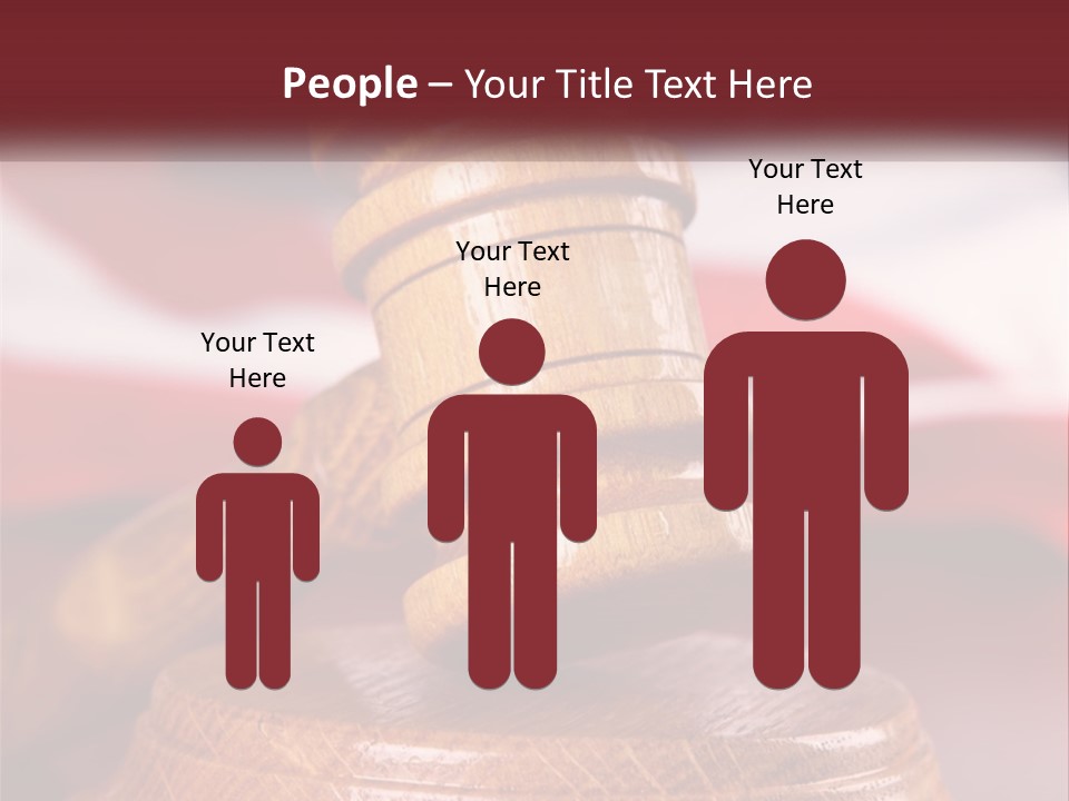 A Wooden Judge's Hammer On Top Of A Wooden Table PowerPoint Template