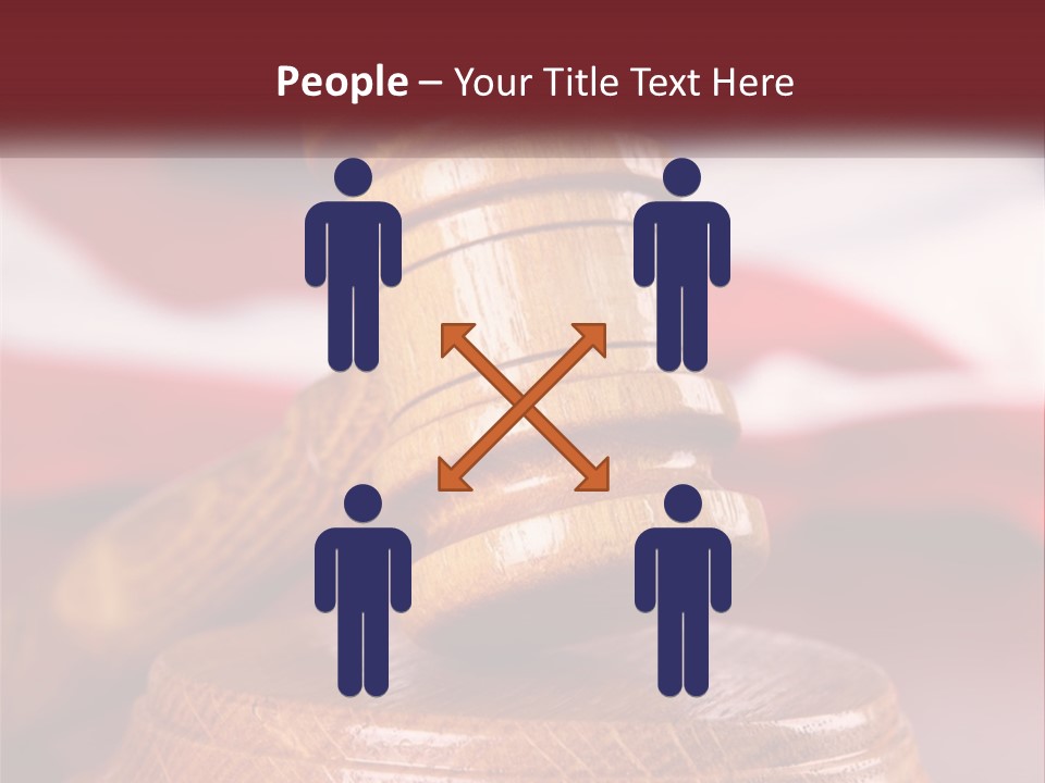 A Wooden Judge's Hammer On Top Of A Wooden Table PowerPoint Template