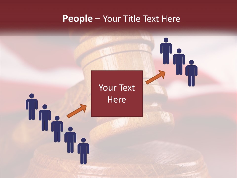 A Wooden Judge's Hammer On Top Of A Wooden Table PowerPoint Template